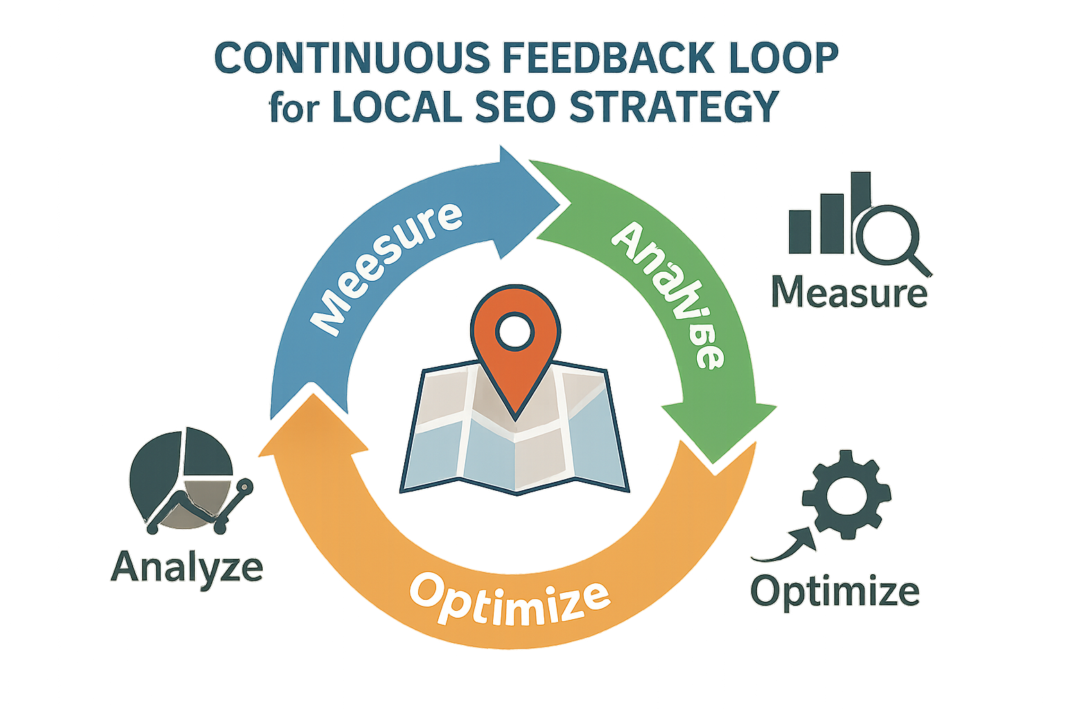 The Continuous Optimization Loop for Grand Rapids Local SEO Success. An infographic illustrating the